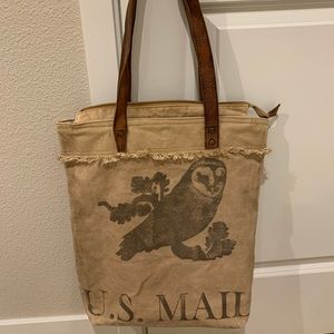 Large Canvas Tote from recycled tent